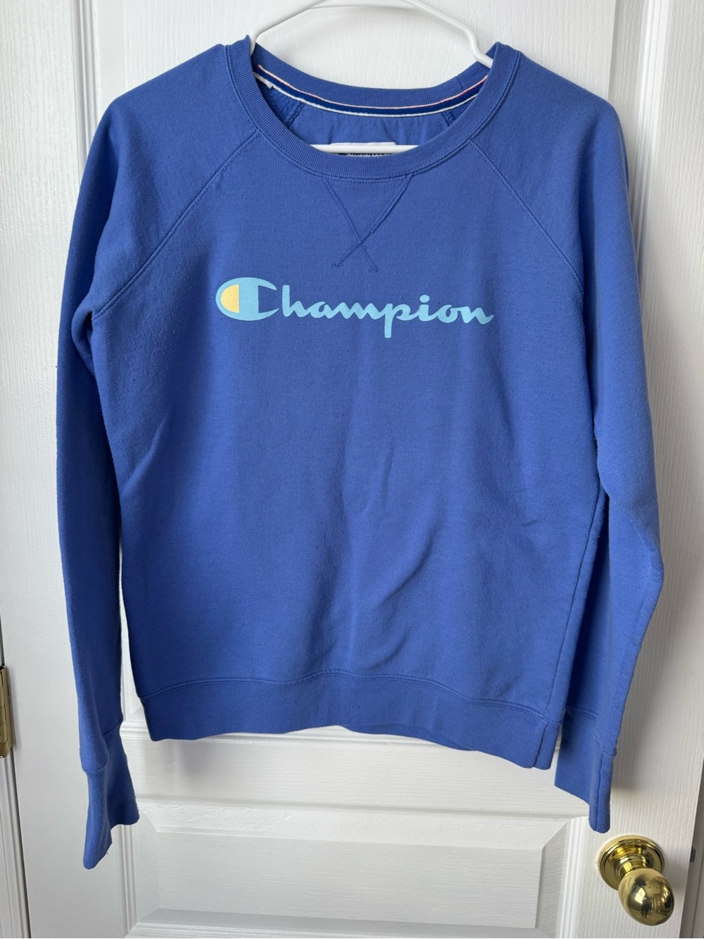 Champion Women's Royal Blue Logo Crew Sweatshirt